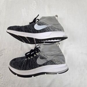 Nike Air Zoom Pegasus All Out Flyknit Mens Grey Black Running Shoes Youth Size 5